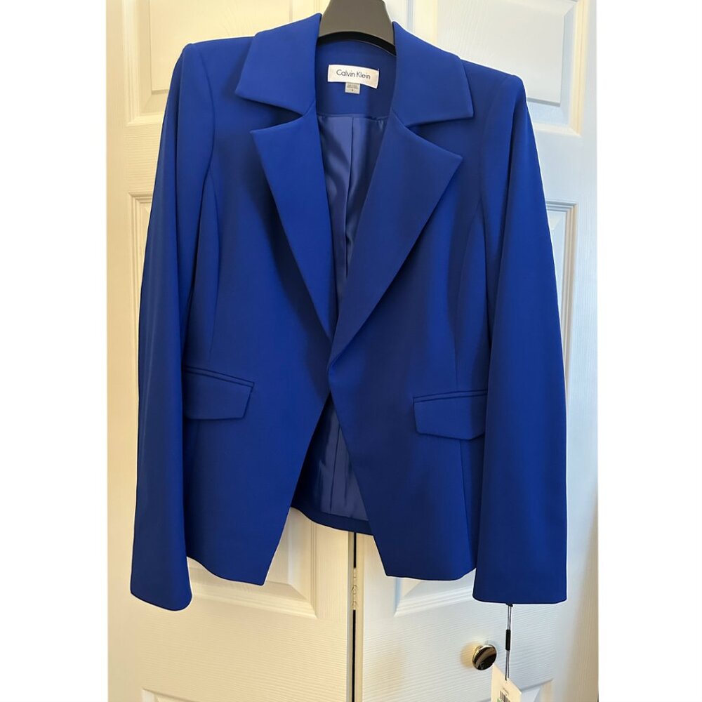 Calvin Klein Royal Blue Blazer, NWT, Size 8